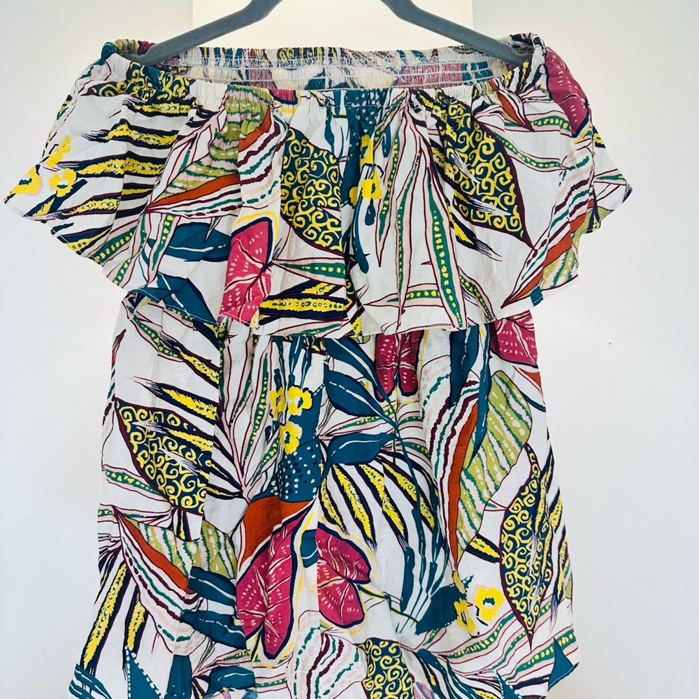 Colorful Off-Shoulder Romper